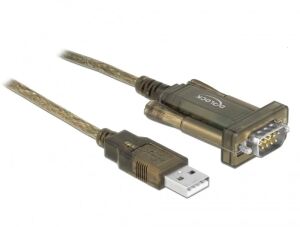 DeLOCK 64073 Serien-Kabel Transparent 2 m USB Typ-A DB-9