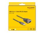 DeLOCK Adapter USB 2.0 Typ-A zu 1 x Seriell RS-232 D-Sub 9 Pin Stecker mit Muttern mit 3 x LED 1 m