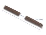 DeLOCK Geflechtschlauch nagerfest dehnbar 2 m x 6 mm braun