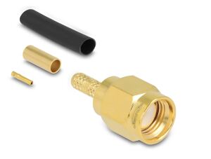 DELOCK RP-SMA Stecker zum Crimpen RG-174/RG-316 schrumpfsch