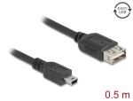 DeLOCK 81523 USB Kabel USB 2.0 0,5 m Mini-USB B USB A...