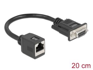 DELOCK Seriell RS-232/422/485 Adapter DB9 Bu zu RJ45 Bu
