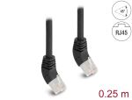 DELOCK RJ45 Netzwerkkabel Cat.6A S/FTP Slim 45° 0,25m...