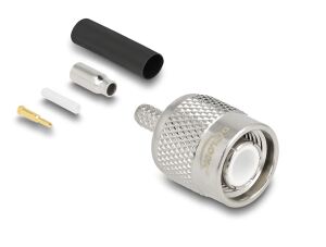 DeLOCK TNC Stecker zum Crimpen RG-174 / RG-316 mit passendem Schrumpfschlauch