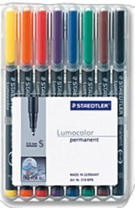 Staedtler 313 WP8 Permanent-Marker Schwarz, Blau, Braun, Grün, Orange, Rot, Violett, Gelb 1 Stück(e)