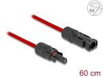 DELOCK DL4 Solar Flachbandkabel Stecker zu Buchse 60cm rot