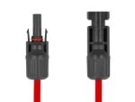 DELOCK DL4 Solar Flachbandkabel Stecker zu Buchse 60cm rot
