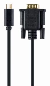 Gembird A-CM-VGAM-01 Videokabel-Adapter 2 m USB C VGA (D-Sub) Schwarz