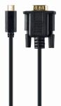 Gembird A-CM-VGAM-01 Videokabel-Adapter 2 m USB C VGA (D-Sub) Schwarz