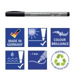 Staedtler Pigment Arts Intensiv Pen Filzstift Schwarz 2 Stück(e)