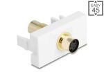 DELOCK Easy 45 Modul Mini-DIN 4 Pin Buchse vergoldet weiß