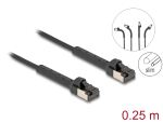 DELOCK RJ45 Slim Netzwerkkabel Cat.6A U/FTP winkelbar 0,25m