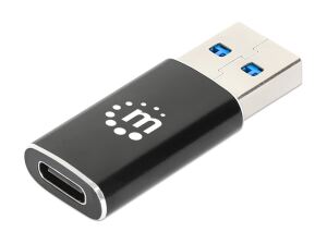 Manhattan 153980 Kabeladapter USB A USB C Schwarz