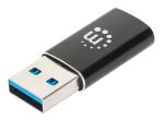 Manhattan 153980 Kabeladapter USB A USB C Schwarz