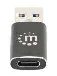 Manhattan 153980 Kabeladapter USB A USB C Schwarz
