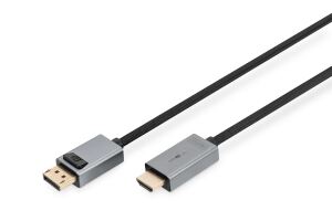 Digitus 4K DisplayPort Adapterkabel, DP - HDMI Typ A