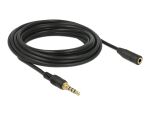 DELOCK Verlängerung Klinke 3.5mm 4Pin St > Bu 5.0m schwarz