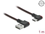 DLEOCK EASY-USB 2.0 Kabel Typ-A St zu USB-C St 90° 1m sw
