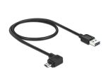 DELOCK USB Kabel A -> Micro-B St/St 0.50m 90°gew. Easy USB