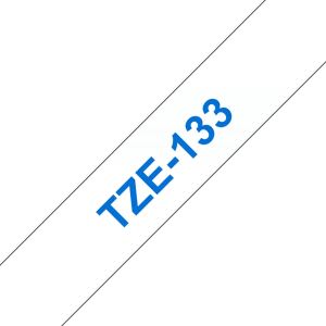Brother TZE-133 Etiketten erstellendes Band Blau auf transparent
