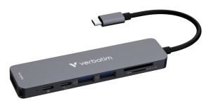 Verbatim 32158 Schnittstellen-Hub USB 3.2 Gen 1 (3.1 Gen 1) Type-C 5000 Mbit/s Grau
