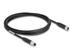 DeLOCK M8 4 Pin Kabel A-kodiert Stecker zu Buchse PUR (TPU) 2 m