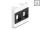 DELOCK Easy 45 Modul 2x Keystone Halterungen 45x45 mm ws/sw