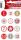 HERMA Sticker Adventskalendersticker 1-24, Rot Ø 2 cm
