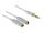 DELOCK Klinkekabel 3,5mm -> 2x 3,5mm St/Bu 0.25m weiß
