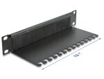 DELOCK 10" Kabelmanagement Bürstenleiste Kabelabfangpalette