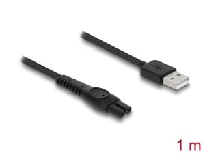 DeLOCK USB Ladekabel 5 V für Elektrorasierer kompatibel mit Philips QP2724, QP2834, QP1924, MG9520 Serie - Rasierer Ladegerät Ersatzkabel 1 m