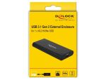 DeLOCK 42614 Speicherlaufwerksgehäuse SSD-Gehäuse Schwarz