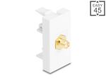 DELOCK Easy 45 Modul SMA Buchse zu SMA Buchse weiß