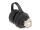 DeLOCK Kabelverbinder USB 2.0 Typ-B Buchse zu Buchse zum Einbau mit Bajonett-Verschlusskappe IP68 staub- und wasserdicht schwarz