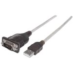 Manhattan USB auf Seriell-Konverter, Zum Anschluss eines seriellen Geräts an einen USB-Port, Prolific PL-2303RA-Chipsatz, 0,45 m, Polybag-Verpackung