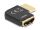 DeLOCK HDMI Adapter Stecker zu Buchse 90° links gewinkelt 8K 60 Hz Metall