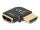 DeLOCK HDMI Adapter Stecker zu Buchse 90° links gewinkelt 8K 60 Hz Metall