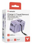 Verbatim 30193 Ladegerät für Mobilgeräte Universal Violett AC Schnellladung Drinnen