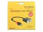 DeLOCK 62734 Videokabel-Adapter 0,2 m DisplayPort HDMI Typ A (Standard) Schwarz