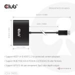 CLUB3D Quad DisplayPort™ Hub – 4 x 4K Resolution @ 30Hz, MST Support