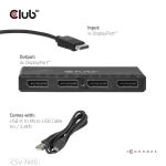 CLUB3D Quad DisplayPort™ Hub – 4 x 4K Resolution @ 30Hz, MST Support