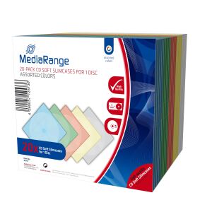 MediaRange BOX37 CD-Hülle Schmales Gehäuse 1 Disks Mehrfarbig