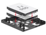 DELOCK Einbaurahmen 2x 2.5" zu 3.5" Aluminium...