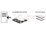 DELOCK Einbaurahmen 2x 2.5" zu 3.5" Aluminium schwarz
