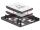 DELOCK Einbaurahmen 2x 2.5" zu 3.5" Aluminium schwarz