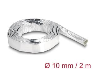 DELOCK Kabelschlauch aus Glasfasergeflecht und Alu 2m x 10mm