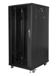 Lanberg FF01-6827-12BL Rack 27U Freistehendes Gestell Schwarz