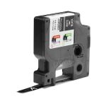 DYMO Rhino-Industrie-Vinyletiketten | 9 mm x 5,5 m | Weiß auf Schwarz | selbstklebendes Schriftband
