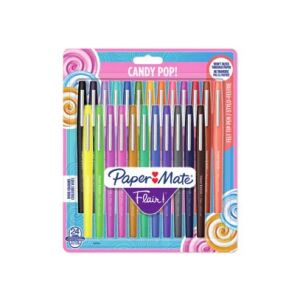 Papermate Flair Candy Pop Medium Verschlossener Gelschreiber Mehrfarbig 24 Stück(e)