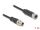 DELOCK M12 Kabel X-kodiert 8 Pin Stecker zu Buchse PVC 1 m